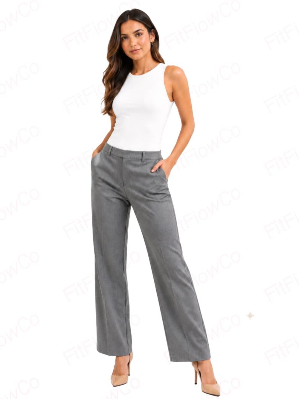 Old Navy Essential Stretch Gray Dress Pants Women’s Size 6 Short